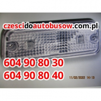 Lampa obrysowa przednia górna biała Setra 415 Mercedes Travego na żarówkę części do autobusów autokarów pcmhm koszalin s